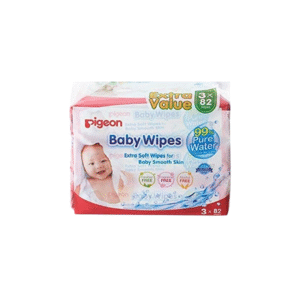 Pigeon Baby Wipes - 82s x 3 packs