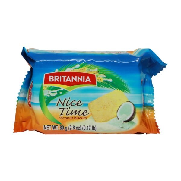 BRITANNIA NICE TIME COCONUT BISCUITS 80G BRITANNIA NICE TIME - 80G