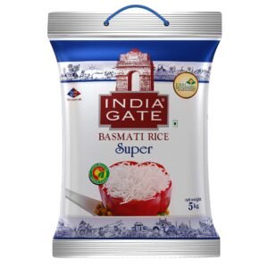 India gate super Basmathi rice 5kg INDIA GATE SUPER BASMATI RICE 5KG