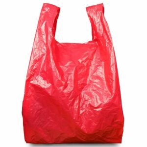 LARGE RED PLASTIC BAG